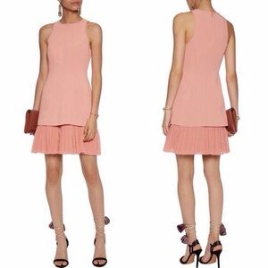 cinq a sept catorina pleated mini dress